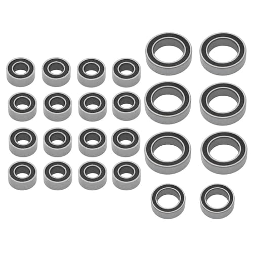 NexaPart RC-Zubehör 24PCS Sealed Steel Bearing Kit for 1/24 RC Crawler FMS FCX24 Upgrade von NexaPart