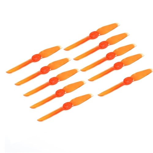 NexaPart RC-Zubehör 5 Paar Prop Langlebiger T65MM 65mm 2,5 Zoll CW CCW 2-Blatt-Propeller for Ultramicro/für Toothpick FPV Drone Quadcopter Grau(Orange) von NexaPart