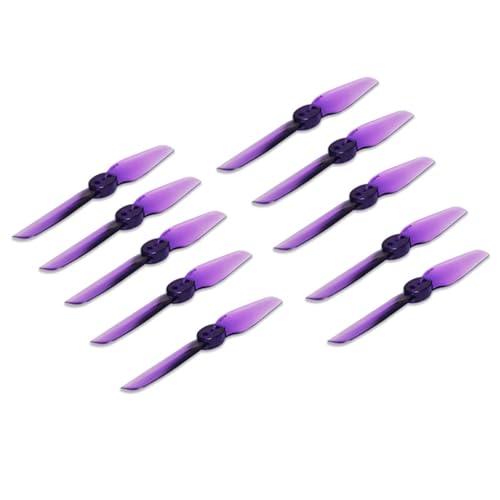 NexaPart RC-Zubehör 5 Paar Prop Langlebiger T65MM 65mm 2,5 Zoll CW CCW 2-Blatt-Propeller for Ultramicro/für Toothpick FPV Drone Quadcopter Grau(Plum) von NexaPart