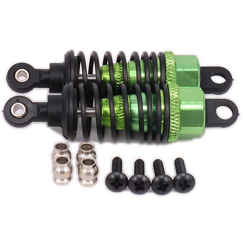 NexaPart RC-Zubehör 68MM Lange Einstellbare Stoßdämpfer Dämpfer Öl Gefüllt Typ for Rc Auto 1/10 HPI RS4 114435 Dämpfer RS4006 6061-T6 Aluminium(Green) von NexaPart