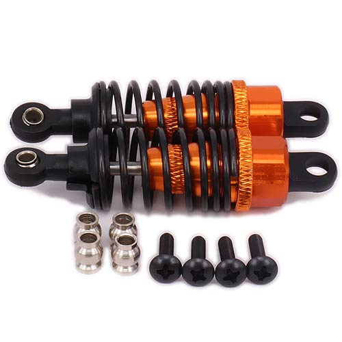 NexaPart RC-Zubehör 68MM Lange Einstellbare Stoßdämpfer Dämpfer Öl Gefüllt Typ for Rc Auto 1/10 HPI RS4 114435 Dämpfer RS4006 6061-T6 Aluminium(Orange) von NexaPart