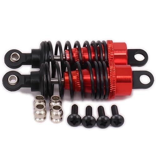 NexaPart RC-Zubehör 68MM Lange Einstellbare Stoßdämpfer Dämpfer Öl Gefüllt Typ for Rc Auto 1/10 HPI RS4 114435 Dämpfer RS4006 6061-T6 Aluminium(Rood) von NexaPart