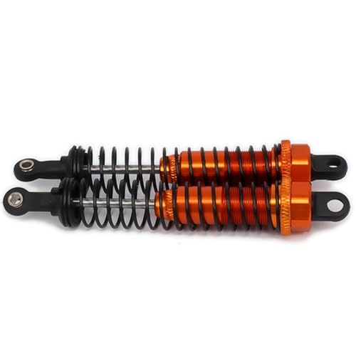 NexaPart RC-Zubehör 86mm Aluminium Stoßdämpfer for RC Auto 1/16 Buggy Monster Truck Hsp Hpi Öl Gefüllt Einstellbare Hop-Up Verbesserte Teile Losi(Orange) von NexaPart