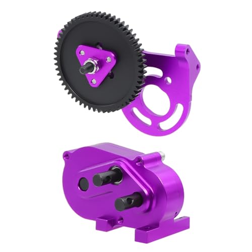 NexaPart RC-Zubehör Aluminium-Präfixgetriebe, 30% Overdrive, Verteilergetriebe for 1/10 Gspeed UGRC SCX10 RC Crawler LCG Cheater Rigs gebaut(Purple) von NexaPart