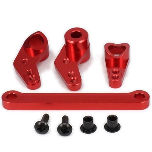 NexaPart RC-Zubehör Legierung Aluminium lenkung servo Saver komplette 532007 rc Auto 1/10 for FS Racing Truck Buggy 53810 Fabrik Preis verbesserte Teile(Rood) von NexaPart