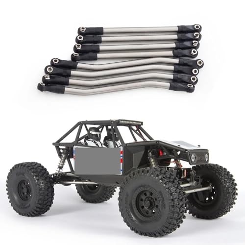 NexaPart RC-Zubehör Passend for 1/10 RC Crawler Car Axial Capra 1.9 UTB AXI03004 Upgrade-Teile Edelstahlverbindungen Aufhängungsgestänge 8-TLG von NexaPart