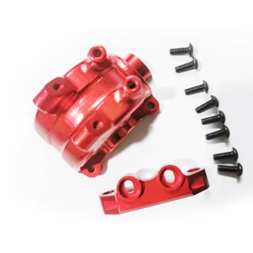 NexaPart RC-Zubehör Upgrade-Kit for die vordere/hintere Getriebeabdeckung aus Metall for das Tamiya TT02-Getriebe(Rood) von NexaPart