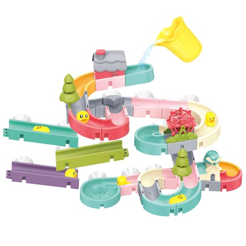 Badewannenspielzeug Set, 48/62 Stück Badespielzeug Baby Badewannen Spielzeug Wasserspielzeug Kinder Badespielzeug mit Saugnäpfe Badewannenspielzeug Ab 3 4 5 6 Jahre (B) von Nexoria