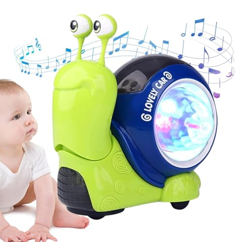 Nexoria Baby Krabbel Spielzeug, Schnecke Krabbelspielzeug mit Lichter und Musik Pädagogisches Spielzeug Baby Krabbelspielzeug Leuchtende Schnecke Spielzeug Lernspielzeug für Kleinkind (Grün) von Nexoria