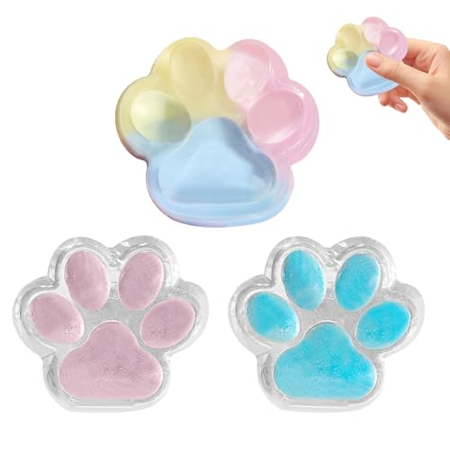 Squeeze Spielzeug, 3 Stück Katzenpfoten Squeeze Toys Katzenpfoten Quetschspielzeug Lustig Squeeze Spielzeug Groß Cat Paw Squeeze Toys niedliche Squeeze Antistressball für Kinder Erwachsene von Nexoria