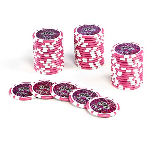 50 Poker-Chips Laser-Chips Ocean-Champion-CHIP Kanten abgerundet 12g Metallkern Poker Texas Hold`em Black Jack Roulette Token Jeton Wert 1-10000 wählbar (Wert 5000) von Nexos Trading