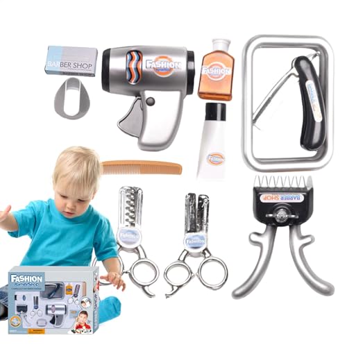 Kids Barber Shop Playset- Kinder Barber-Werkzeuge, Kinder Barber Shop, Rollenspielspielzeug, Kinder-Rasier-Kit, Vor, DASS Sie Spielen | Friseur -Set -Lern- Und Bildungsspielzeug Für Feinmoto von Nexusectar