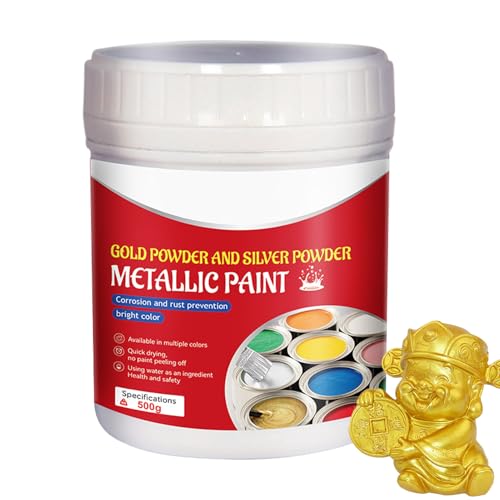 Langlebiger Effekt Gold Folienfarbe - Goldfarbe, Goldmetallfarbe | Goldholztraft Farbe Leinwand, 500 Ml Goldfolienfarbe Für Kunst, Bastelmittel Für Metall, Ton, Stoff, Malerei, Kunsthandwerk, Wände Langlebiger Effekt Gold Folienfarbe - Goldfarbe, Goldmetallfarbe | Goldholztraft Farbe Leinwand, 500 Ml Goldfolienfarbe Für Kunst, Bastelmittel Für Metall, Ton, Stoff, Malerei, Kunsthandwerk, Wände von Nexusectar