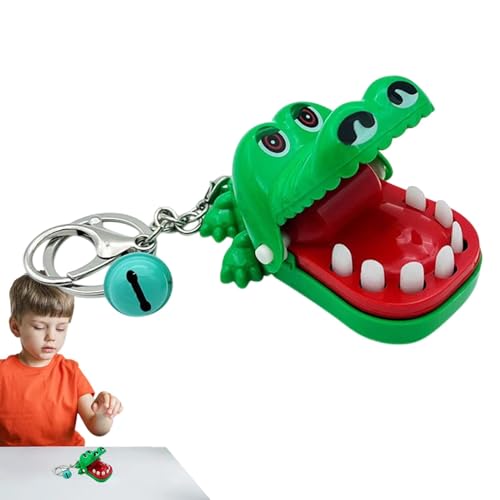 Netter Krokodilschlüsselring - Finger Buckt Tierschlüsselkettenspielzeug, Schlüsselring Bite Finger Crocodile Toy | Finger Beißen, Schlüsselring Für Kinder, Interessante Gags Praktische Witzspi von Nexusectar