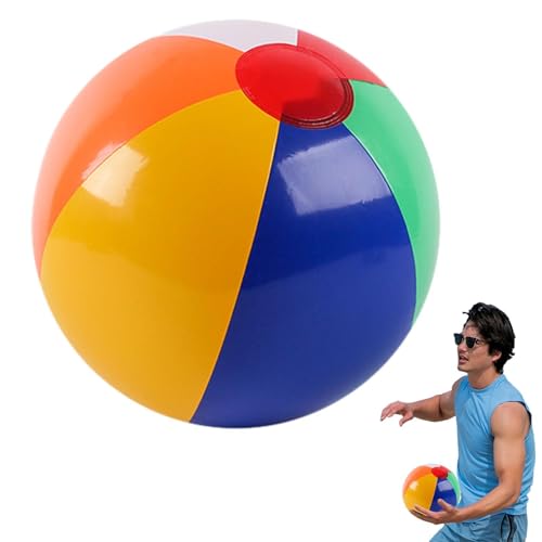 Nexusectar Regenbogen-aufblasbare Bälle, Wasserbälle, Partygeschenke, Strandspiele, Schwimmbad-Spielzeug-Set, Kinder-Strandspielzeug, Strandspiele, Spielzeug, Wasserball-Spielzeug Für Und Mädchen von Nexusectar