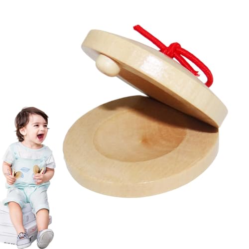 Percussion Castanets - Percussion Instrument, Traditionelle Percussion Castanets, Kinderholz Castanet | Funny Finger Castanets, Spanische Handperkussionsinstrumente Für Kinderthemenpartys von Nexusectar