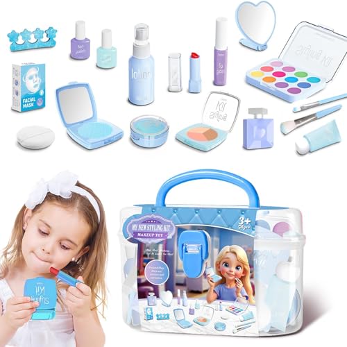 Stellen Sie Sich Vor, Spielen Sie Make -up -Spielzeug - Little Girl Make -up Cosplay Kit | Edutainment Cosmetic Set Für Kindertag, Neujahr, Weihnachten, Geburtstag von Nexusectar