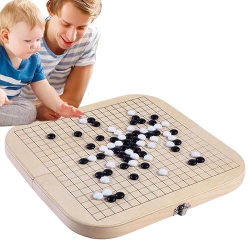 Wood Go Game - Tragbares Brettspiel, Innovatives Falten -Gomoku -Brettspiel, Luxus - -Set | Kinder Spaß Brettspiel, Schachgo -Spiel, Faltbares Brettspiel -Set, Creativity Family Games Kinder von Nexusectar