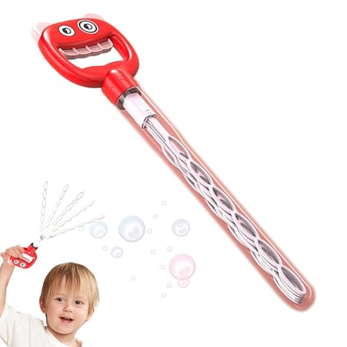 Nhujevkom Bubble Stick Stab, Bubble -Zauberstäbe für Kinder, Bubble lächelndes Gesicht Handheldgebläse, Außerhalb der Spiele 5-Claw-Interaktives Spielzeug, Partybevorzugungen für Mädchen im Alter von von Nhujevkom