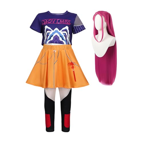 Nhujevkom Cosplay Kostüm Für Kinder, Demons Hunter Kostüm Mit Perücke R-umi Cosplay Anzug Outfits Jäger Popsänger R-umi Idol Bühne Rollenspiel Outfits Halloween Dress Up Für Frauen Mädchen Nhujevkom Cosplay Kostüm Für Kinder, Demons Hunter Kostüm Mit Perücke R-umi Cosplay Anzug Outfits Jäger Popsänger R-umi Idol Bühne Rollenspiel Outfits Halloween Dress Up Für Frauen Mädchen von Nhujevkom