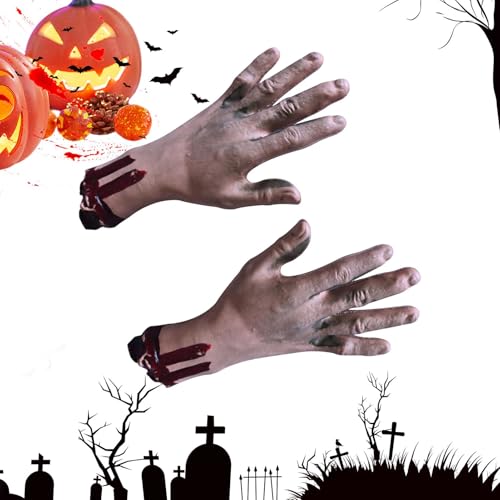 Nhujevkom Halloween-Hände, Halloween-Körperteile | Spukhaus-Dekorationen Spukhaus-Requisiten - Halloween-Requisiten, gruselige Halloween-Dekorationen für Wände, Türen, Fenster von Nhujevkom