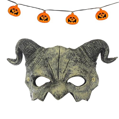 Nhujevkom Kostüm Gesichtsbedeckung | Halloween Schafshorn Halbmaske - Grusel Party Cosplay Kopfzier Für Festumzüge Partys Und Feste Nhujevkom Kostüm Gesichtsbedeckung | Halloween Schafshorn Halbmaske - Grusel Party Cosplay Kopfzier Für Festumzüge Partys Und Feste von Nhujevkom