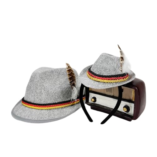 Nhujevkom Oktoberfest Kopfband - Bierfest Kopfbedeckung Zubehör,Filz Retro Kopfschmuck für Erwachsene Halloween Partys Nhujevkom Oktoberfest Kopfband - Bierfest Kopfbedeckung Zubehör,Filz Retro Kopfschmuck für Erwachsene Halloween Partys von Nhujevkom