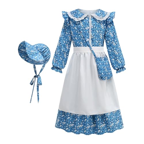 Nhujevkom Pionierkleid | Koloniale Prärie Kostüm Mit Schürze Für Kleinkinder,Cosplay Rollenspiel Alltagsfotoshooting Geburtstag Gartenfest Bauernhof Schulfest Weihnachten Nhujevkom Pionierkleid | Koloniale Prärie Kostüm Mit Schürze Für Kleinkinder,Cosplay Rollenspiel Alltagsfotoshooting Geburtstag Gartenfest Bauernhof Schulfest Weihnachten von Nhujevkom