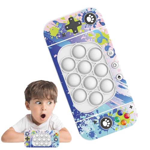 Nhujevkom Schnelle Push -Spielekonsole, Pop -Push -Spielspielzeug,Schnelles schnelles Pop -Push -Puzzlespiel - Leuchten 4 Modi Handheld Puzzle Machine Konsole für das Klassenzimmer im Alter von 3-12 von Nhujevkom