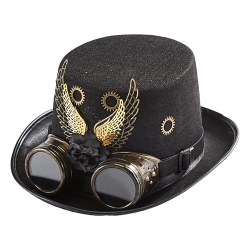Nhujevkom Steampunk Zylinderhut | Gothischer Hut für Maskenbälle | Kopfbedeckung Zubehör für Karneval Maskerade Reise Modefans Fotografie Theaterauftritte Musikfestivals Nhujevkom Steampunk Zylinderhut | Gothischer Hut für Maskenbälle | Kopfbedeckung Zubehör für Karneval Maskerade Reise Modefans Fotografie Theaterauftritte Musikfestivals von Nhujevkom
