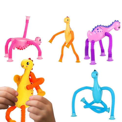 Nhujevkom Teleskoprohre Sinnespielzeug - Reisespielzeug Dinosaurier Sensorikröhre 4er Set - Pädagogisches Fidget Geschenk Reise Unterhaltung Fest Geburtstag Nhujevkom Teleskoprohre Sinnespielzeug - Reisespielzeug Dinosaurier Sensorikröhre 4er Set - Pädagogisches Fidget Geschenk Reise Unterhaltung Fest Geburtstag von Nhujevkom
