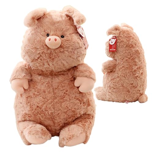 Nhujevkom Tierplüschspielzeug, ausgestopftes Tierspielzeug - Cartoon Hog ​​Form Pink Soft Toy sitzen - Kinder Schlafzimmer Dekoration Huggable Plüsch Figur für Mädchen von Nhujevkom