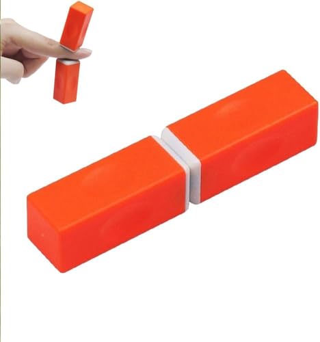 Magnetische Bauklötze Springende Bausteine ​​Fidget-Spielzeuge Für Erwachsene Bei Angstzuständen Mini-Bauklötze Fidget Spinner Magischer Würfel Dekompressions-Spielzeug (Orange,1 Stück) von NiRwa