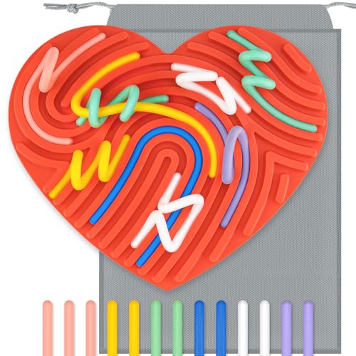NiToy Silikon Sensorik Activity Board, Sensorik Spielzeug für Kinder, Reise-freundliches Activity Board für Hand-Augen-Koordination und Stressabbau,mit 13 Zubehör Schnüren NiToy Silikon Sensorik Activity Board, Sensorik Spielzeug für Kinder, Reise-freundliches Activity Board für Hand-Augen-Koordination und Stressabbau,mit 13 Zubehör Schnüren von NiToy