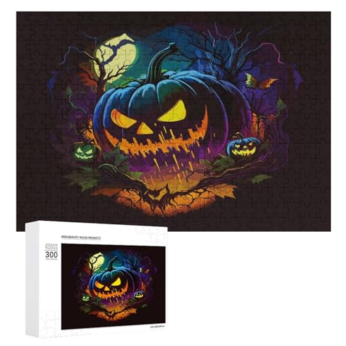 Puzzles für Erwachsene, 300 Teile, Halloween-Kürbis-Puzzle, Spaß, Familie, herausforderndes Puzzle-Spiel von Niapessel