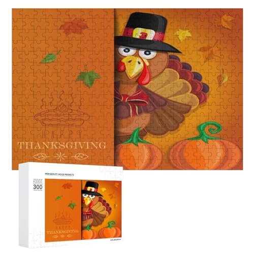 Puzzles für Erwachsene, 300 Teile, Thanksgiving-Cartoon-Truthahn-Puzzle, Spaß, Familie, herausfordernde Puzzle-Spiel von Niapessel