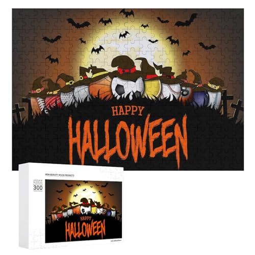 Puzzles für Erwachsene, 300 Teile, lustige Halloween-Bälle, Puzzle, Spaß, Familie, herausfordernde Puzzle-Spiel von Niapessel