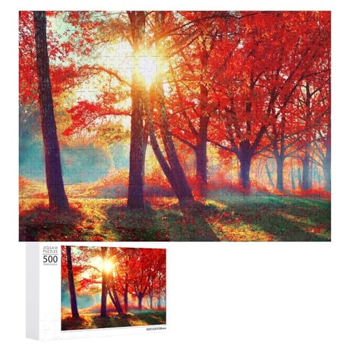 Puzzles für Erwachsene, 500 Teile, Herbst-Szene, Schönheit, Natur-Puzzle, Spaß, Familie, herausfordernde Puzzle-Spiel von Niapessel