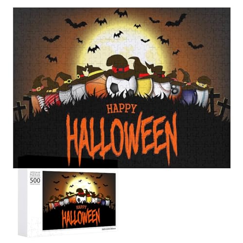 Puzzles für Erwachsene, 500 Teile, lustige Halloween-Bälle, Puzzle, Spaß, Familie, herausfordernde Puzzle-Spiel von Niapessel