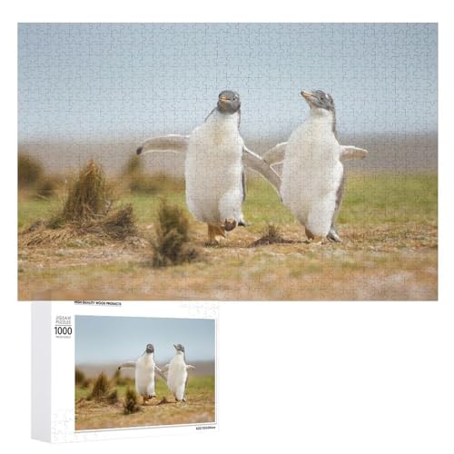 Puzzles für Erwachsene 1000 Teile, Zwei Lustige Pinguine Jigsaw Puzzle Spaß Familie Herausfordernde Puzzles Puzzlespiel von Niapessel