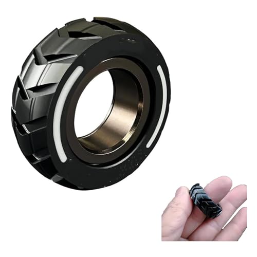 Doppelfunktions-Edelstahl-Motorrad-Reifen, Fidget-Ringe, Angstspielzeug, Angstabbau-Ring, Spielzeug, Fidget-Spinner-Ring, Herren, Fidget-Spielzeug, AS SHWON von Niblido