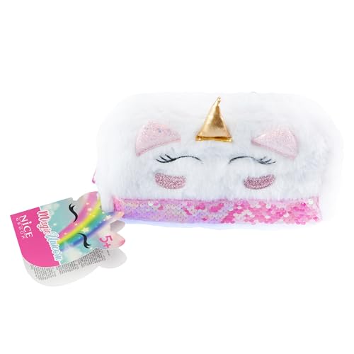 Nice Group 16041 Einhorn Magic Unicorn Pencil Case, Weiß, Small von Nice Group