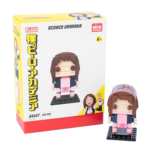 Nice Group 69107 Nice My Hero Academia, Held Ochaco Uraraka zum Bauen mit Bausteinen Bausteinspielzeug, Mehrfarbig von Nice Group