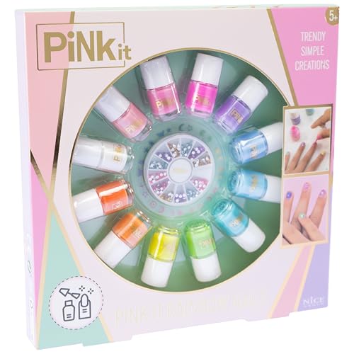 Nice Group - Pink It Rainbow Nails, 1 Set zum Dekorieren der Nägel für Kinder von Nice Group