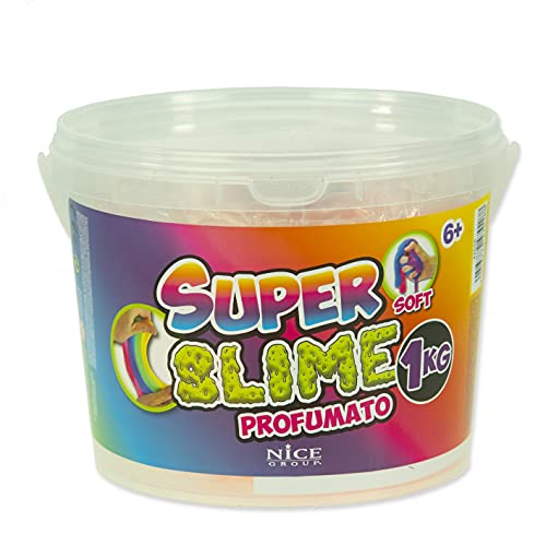 Nice Group - Super Slime, kreatives Spielzeug für Kinder-Herausforderungen, 1 kg Schleim-Set mit Kleber, Applikator, Pailletten, Bunte Edelsteine - 47018 von Nice Group