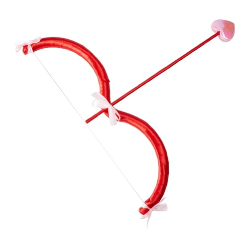 Niceyoeuk Cupid Mini Bow Arrow Set-Valentine's Day Red Cupid Costume Cosplay Accessories Photo Props Halloween Party Performance Supplies for Adults Kids (Red, Small) von Niceyoeuk