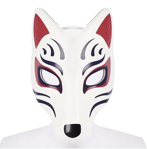 Niceyoeuk Women Fox Facewear Costume, PU Leather Cool Halloween Cosplay Headwear Party Prop for Masquerade (Fox Face, 18cm*29cm*5cm) von Niceyoeuk