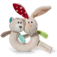 NICI 37877 Pärchen Greifring Hase Tilli & Bär Taps mit Rassel von Nici