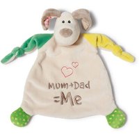 NICI 40037 Schmusetuch Hund "Mum+Dad=Me" 25 x 25 cm von Nici