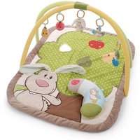 NICI 48510 3-D 3-D Activity-Decke Hase und Eule mit Spielkissen und Spielbogen 80x110cm von Nici